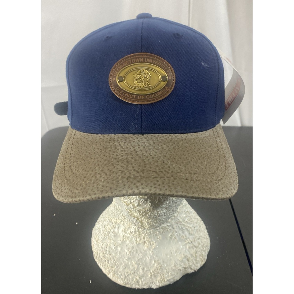 American Needle Georgetown University Golf Cap OSFM NWT Leather‎ / Brass Patch
